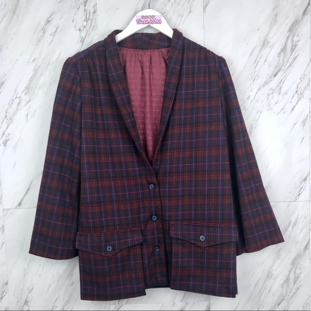Vintage Givenchy Plaid Blazer